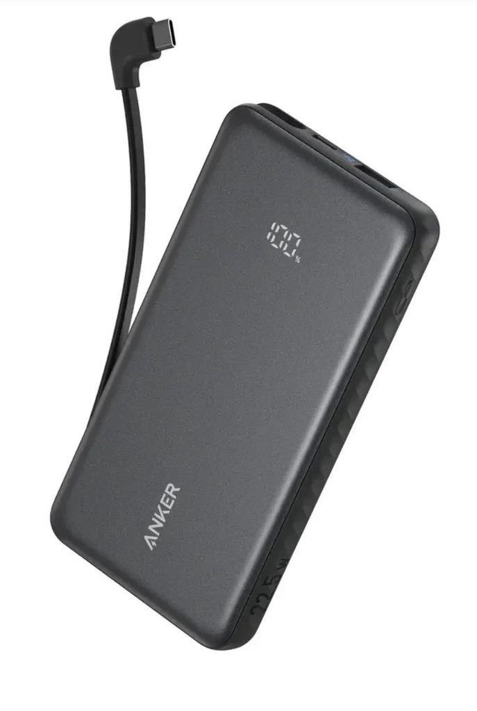 Anker Zolo Power Bank (10K, 22.5W, Built-In USB-C Cable)