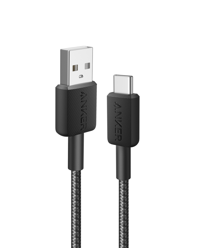 Anker 322 USB-A to USB-C Cable 3Ft Nylon with Fast Charging and High-Speed Data Transfer