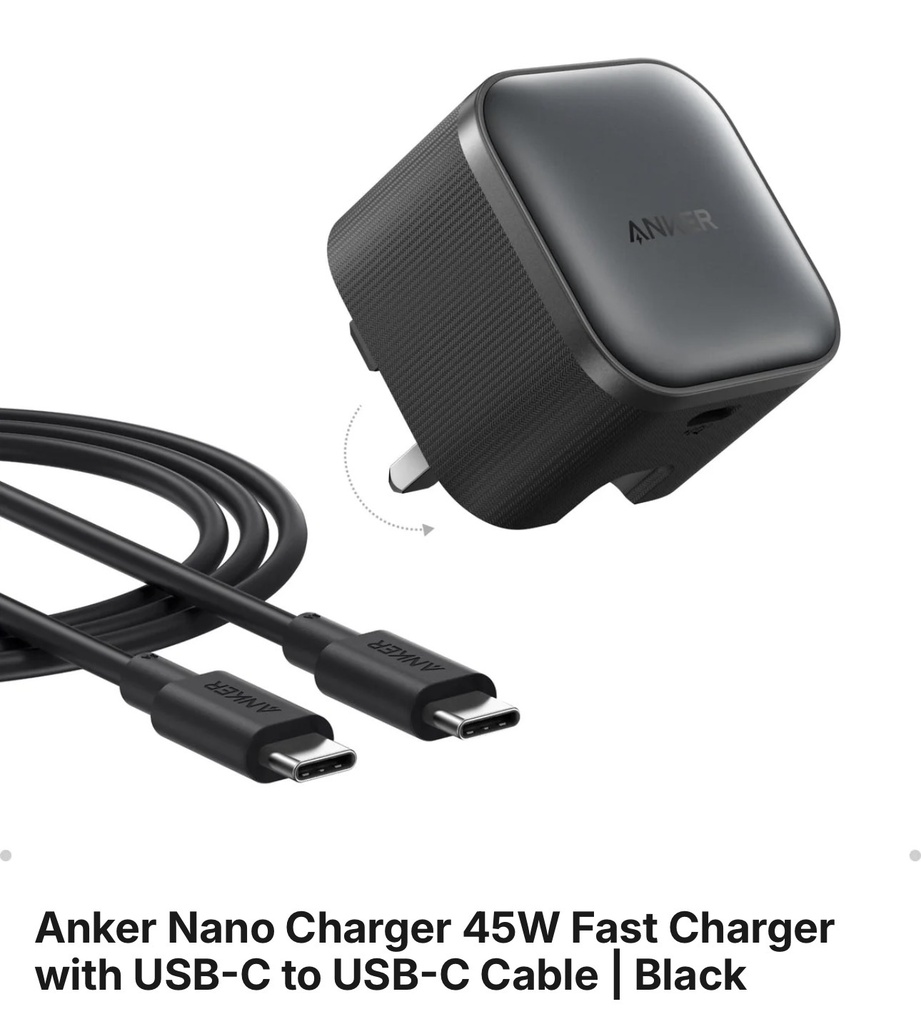 ANKER NANO CHARGER 45W  WITH  UCB-C CABLE
