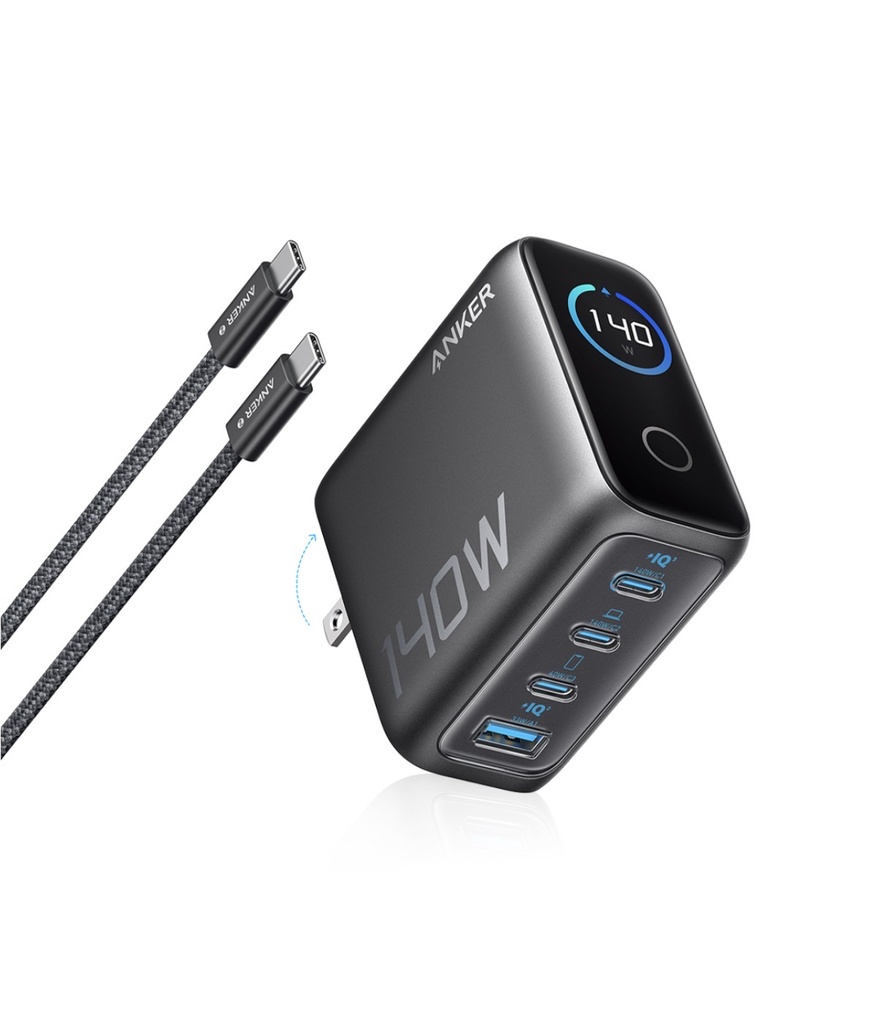 ANKER FAST CHARGING  DEVICES 140W 4 PORT PD 3.1 USB-C CABLE